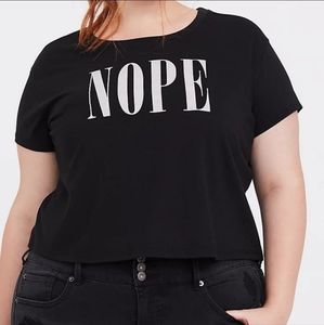 NOPE Torrid crop top tee